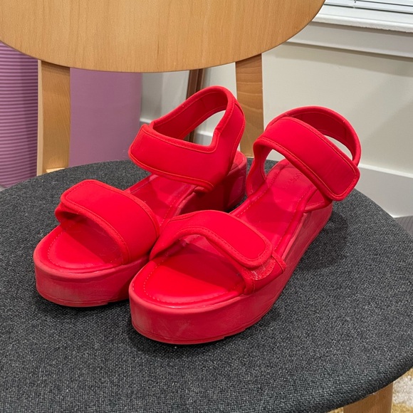 twoobs platform sandals - red - W11 - Picture 1 of 2